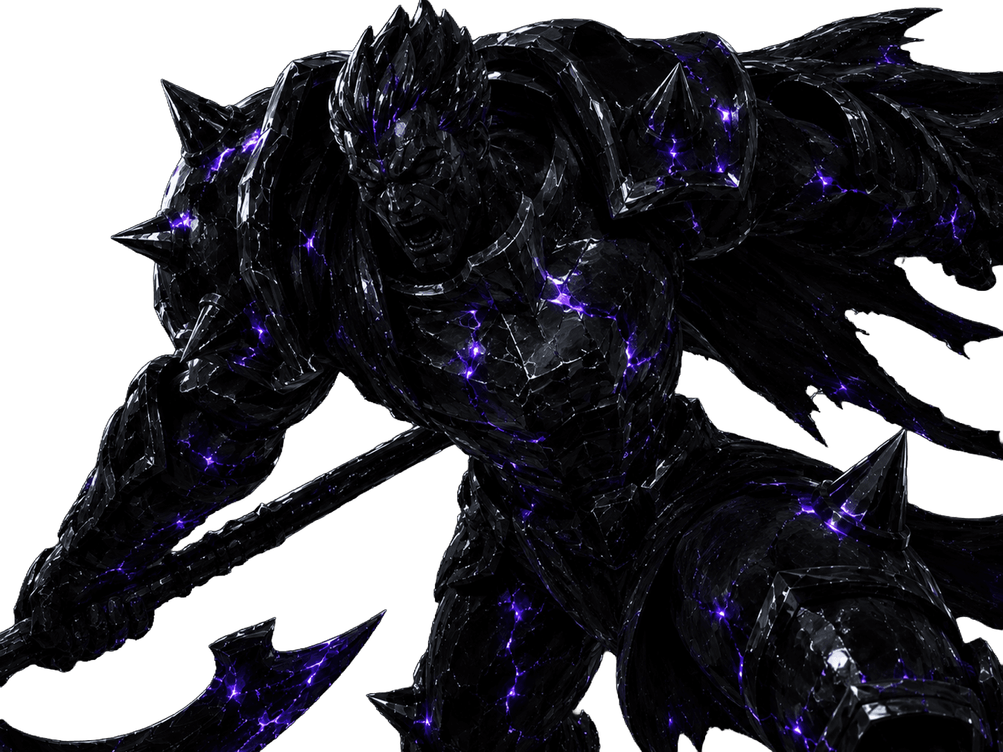 Darius in glossy black with purple energy