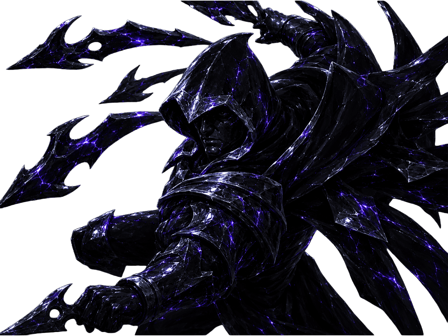 Talon in glossy black with purple energy