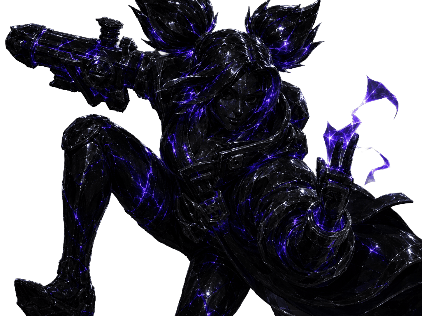 Zeri in glossy black with purple energy