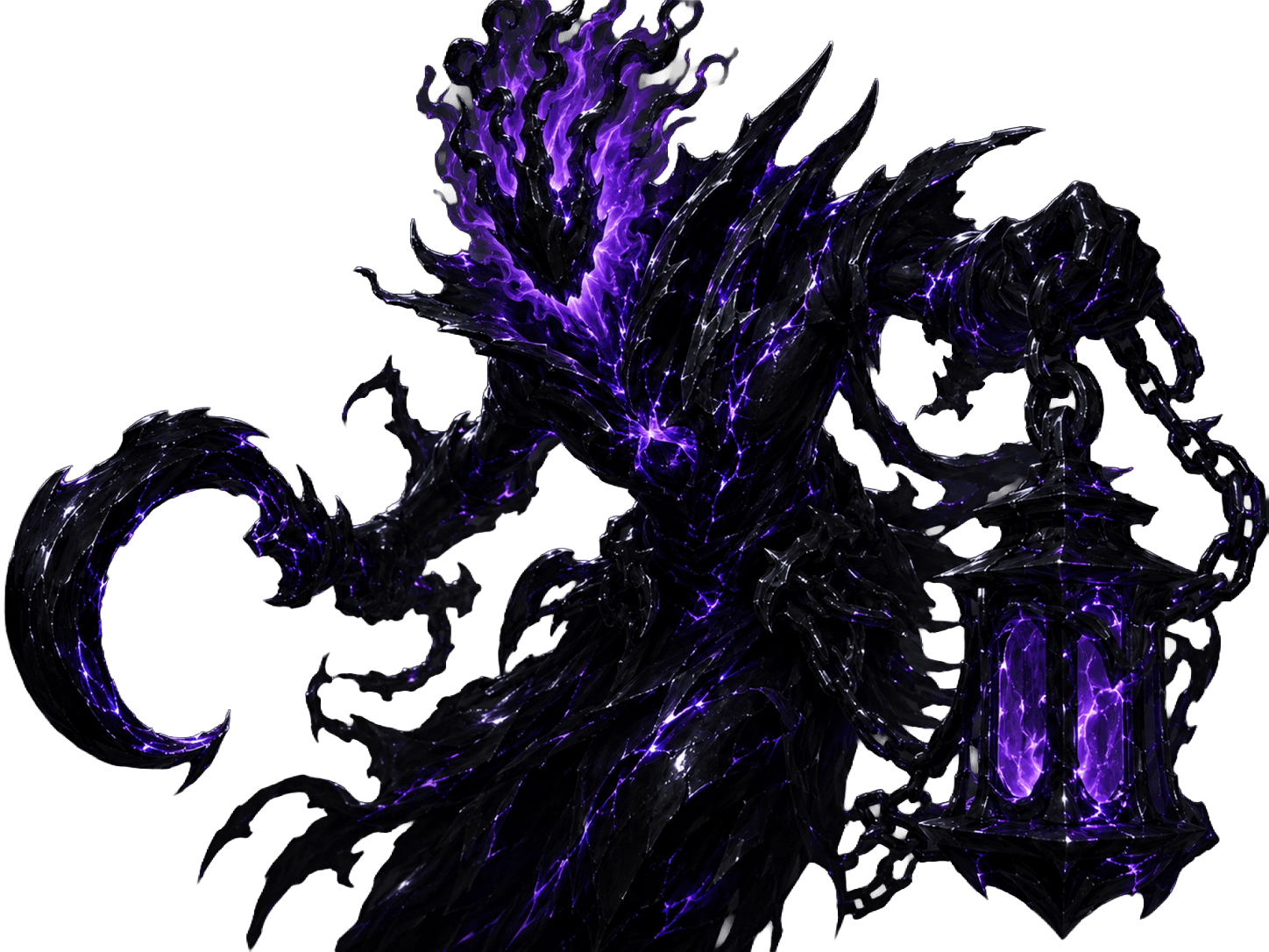 Thresh in glossy black with purple lantern